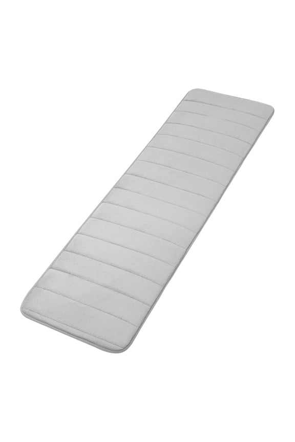 Memory Foam Rug Pad, Extra-Long Bathroom Memory Foam Water-Absorbing Non-Odorous Mat, New Water Absorbent And Machine Washable Bath Rug Runner for Bathroom Shower (1Pc, Gray, 15.7In × 47.2In)
