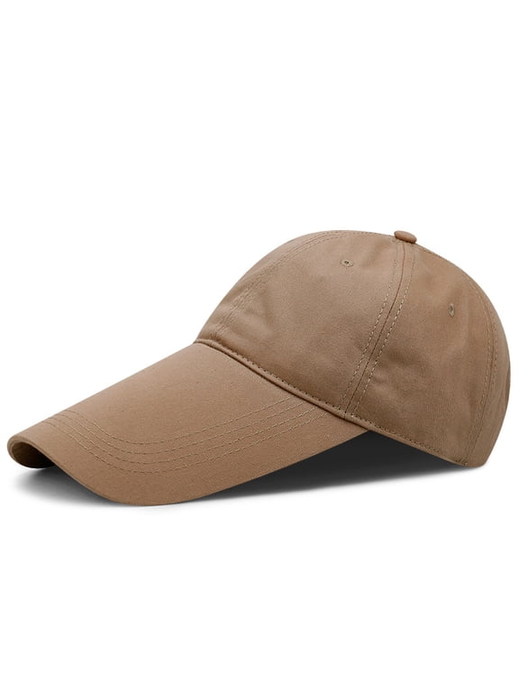 Extra Long Bill 100% Washed Cotton Baseball Cap Lengthened Brim Sun Protection Hat Long Large Bill Cap