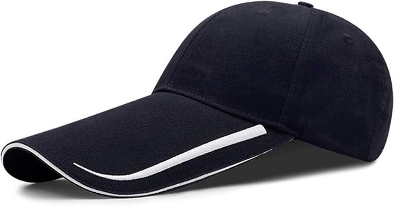 Extra Long Bill 100% Washed Cotton Baseball Cap Lengthened Brim Sun ...