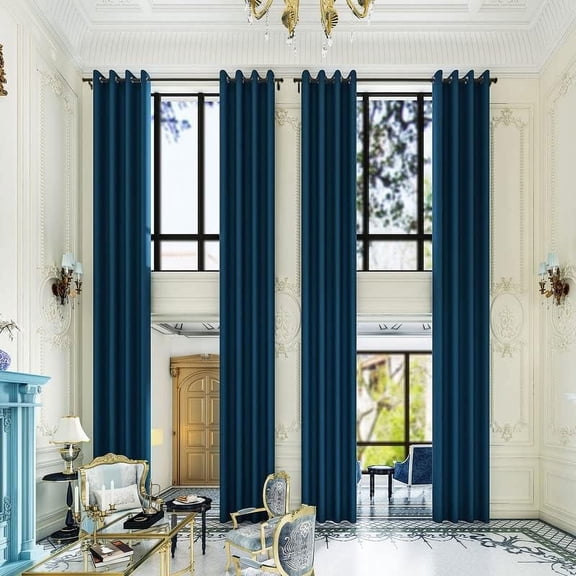 Extra Long Blackout Curtains, Story High Living Room Drapes, Tall Curtains for High Ceiling or Long Window