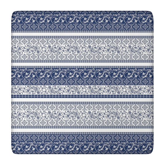 Extra Long Bohemian Style Table Cover 36x36 Inch Square Tablecloth with Elastic Edge for Maximum Table Protection