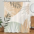 thumbnail image 1 of Extra Long Boho Aesthetic Sage Green Abstract Shower Curtain Green Leaf Mid Century Shower Curtain for Bathroom Set Bohemia Plants Minimalist Tropical Shower Curtain for Bathtub 72x84 Inch, 1 of 6