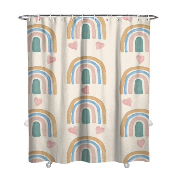 Extra Long Boho Shower Curtain 72x84 Inches - Vintage Floral & Tropical Leaves Pattern, Waterproof Bohemian Bathroom Decor with 12 Hooks, Tribal Rustic Style