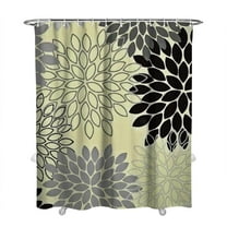 Extra Long Boho Shower Curtain 72x84 Inches - Vintage Floral & Tropical Leaves Pattern, Waterproof Bohemian Bathroom Decor with 12 Hooks, Tribal Rustic Style