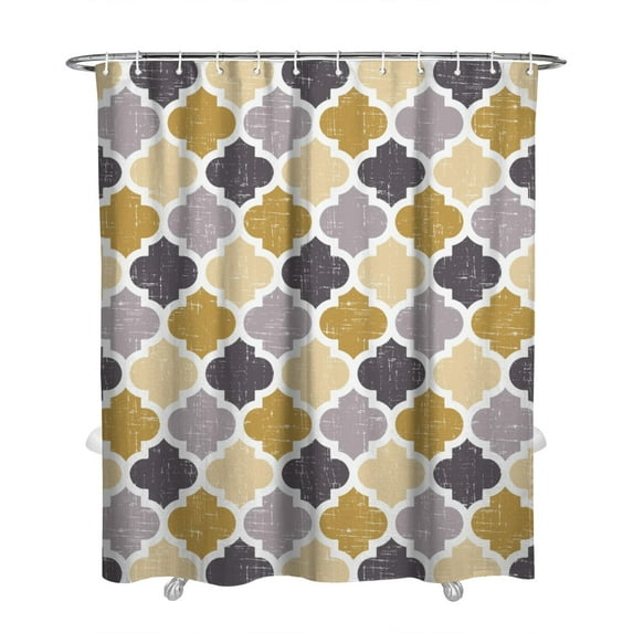 Extra Long Boho Shower Curtain 72x84 Inches - Vintage Floral & Tropical Leaves Pattern, Waterproof Bohemian Bathroom Decor with 12 Hooks, Tribal Rustic Style