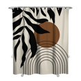 thumbnail image 1 of Extra Long Boho Shower Curtain 72x84 Inches - Vintage Floral & Tropical Leaves Pattern, Waterproof Bohemian Bathroom Decor with 12 Hooks, Tribal Rustic Style, 1 of 5