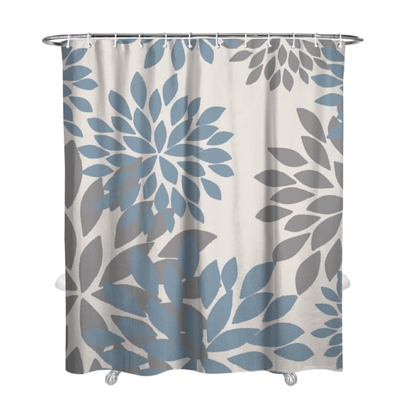 Extra Long Boho Shower Curtain 72x84 Inches - Vintage Floral & Tropical Leaves Pattern, Waterproof Bohemian Bathroom Decor with 12 Hooks, Tribal Rustic Style
