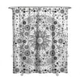 thumbnail image 1 of Extra Long Boho Shower Curtain 72x84 Inches - Vintage Floral & Tropical Leaves Pattern, Waterproof Bohemian Bathroom Decor with 12 Hooks, Tribal Rustic Style, 1 of 5