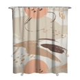 thumbnail image 1 of Extra Long Boho Shower Curtain 72x84 Inches - Vintage Floral & Tropical Leaves Pattern, Waterproof Bohemian Bathroom Decor with 12 Hooks, Tribal Rustic Style, 1 of 5