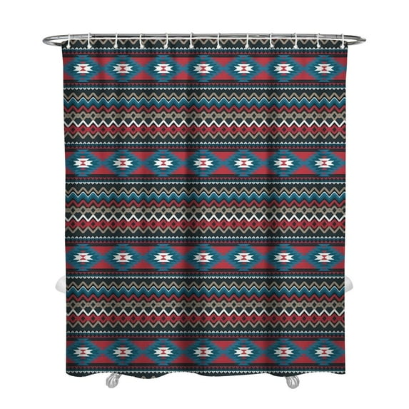 Extra Long Boho Shower Curtain 72x84 Inches - Vintage Floral & Tropical Leaves Pattern, Waterproof Bohemian Bathroom Decor with 12 Hooks, Tribal Rustic Style