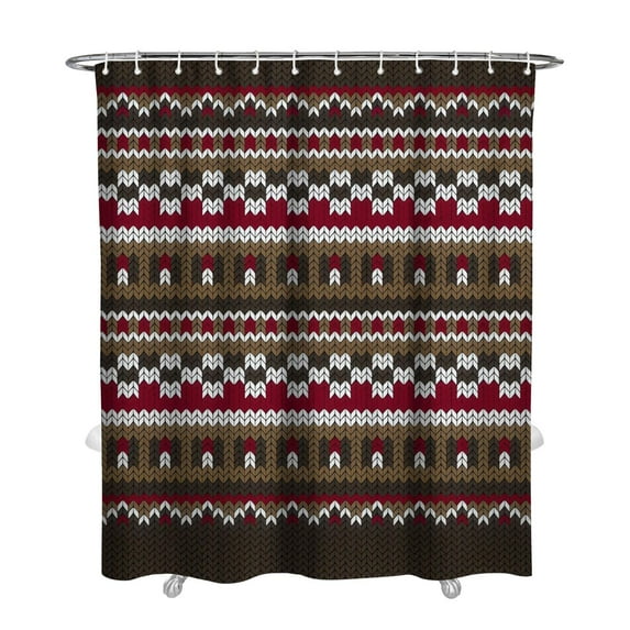 Extra Long Boho Shower Curtain 72x84 Inches - Vintage Floral & Tropical Leaves Pattern, Waterproof Bohemian Bathroom Decor with 12 Hooks, Tribal Rustic Style