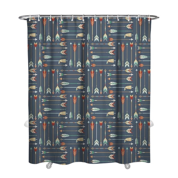 Extra Long Boho Shower Curtain 72x84 Inches - Vintage Floral & Tropical Leaves Pattern, Waterproof Bohemian Bathroom Decor with 12 Hooks, Tribal Rustic Style
