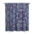 thumbnail image 1 of Extra Long Boho Shower Curtain 72x84 Inches - Vintage Floral & Tropical Leaves Pattern, Waterproof Bohemian Bathroom Decor with 12 Hooks, Tribal Rustic Style, 1 of 5