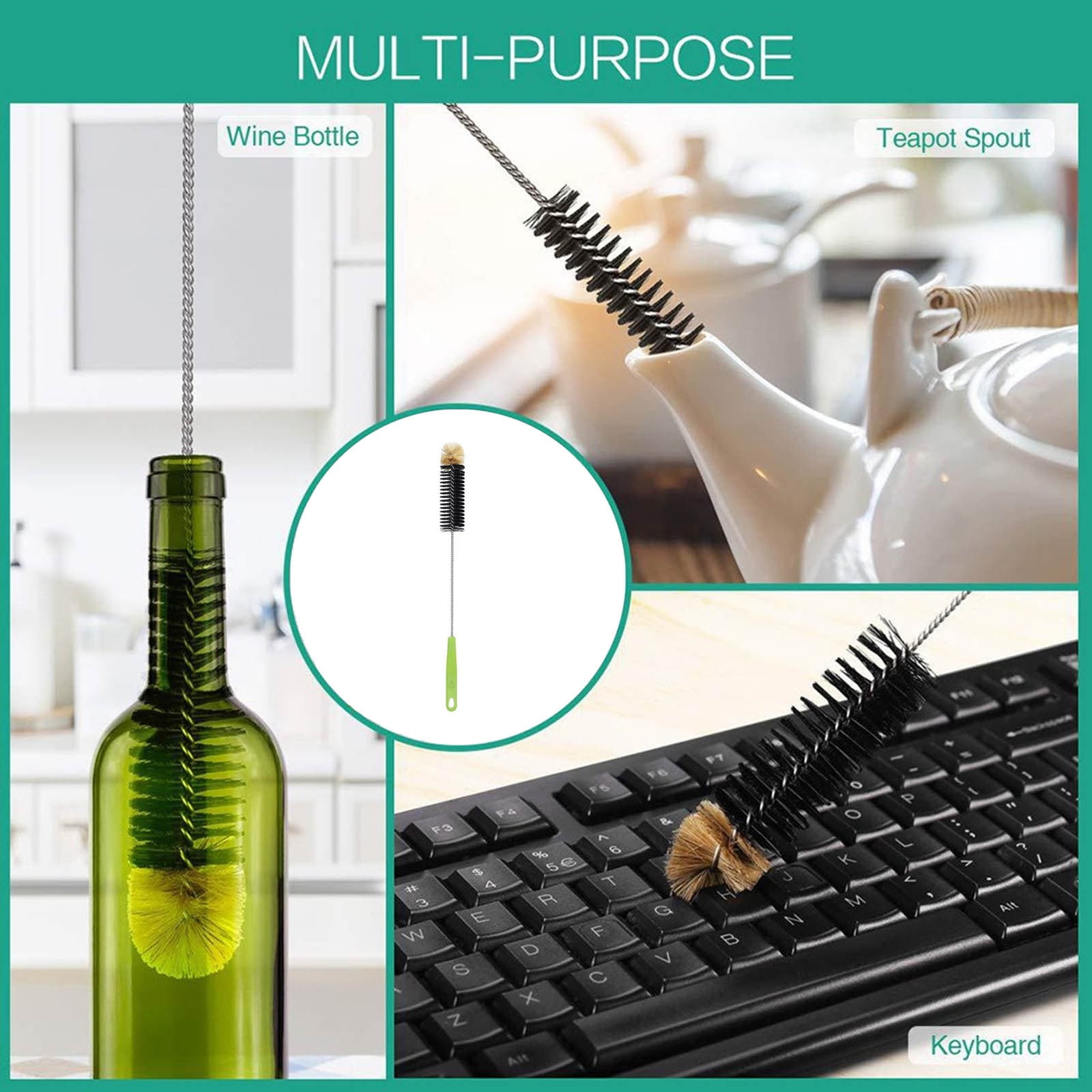 Angel Long Handle Bottle Brush – Green main image 1