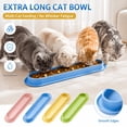 thumbnail image 1 of Extra Long Cat Bowl for Multiple Cats Whisker Friendly Shallow Pet Feeding Dish Durable Anti-Ant Food Trough Plate for Kittens, 1 of 6