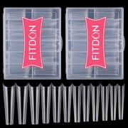 Extra Long Coffin Nail Tips, FITDON 480pcs XXL Long Ballerina False Nail Tip, 2 Boxes