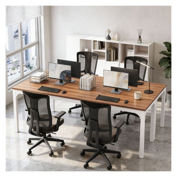Extra Long Computer Desk, 78.7" Rectangular Office Desk, Executive Conference Desk with Robust Metal Frame