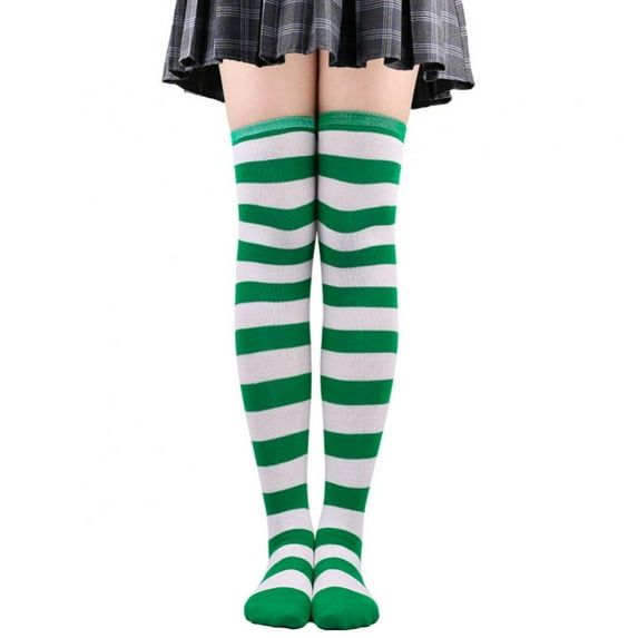 Extra Long Cotton Stripe Thigh High Socks Over the Knee High Socks