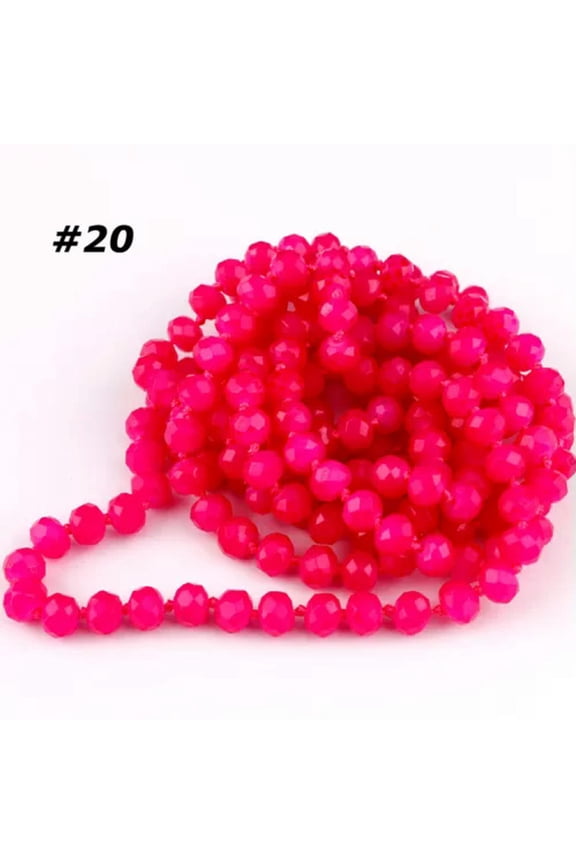 Extra Long Crystal Beaded Hand-knotted Chain Boutique Jewelry For Women Jewelry