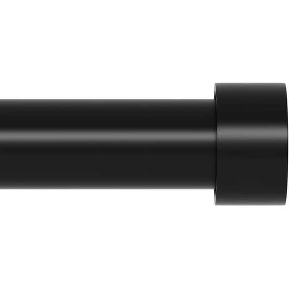 Extra Long Curtain Rod 30 to 254 Inch, Heavy Duty Black Drapery Rod Set with Modern End Caps, Adjustable Window and Outdoor Patio Curtain Rod