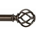 thumbnail image 1 of Extra Long Curtain Rods for Windows 120 to 170 Inch, 1 Inch Bronze Heavy Duty Curtain Rods 140 to 195 Inch, Adjustable Drapery Rod with Twisted Cage Finials, 1 of 7