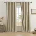 thumbnail image 1 of Extra Long Curtains 108 Inch for Bedroom 2 Panels Set - Back Tab/Rod Pocket Blackout Thermal Insulated Room Darkening Curtains for Living Room (52 x 108 Inches, 2 Panels,Taupe,9ft), 1 of 16