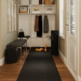 thumbnail image 1 of Non-Slip, Dirt-Trapping, Heavy-Duty Utility Runner Rug - 24in x 33ft (Extra-Long Custom Sizes Up to 55ft) - Absorbent for All-Weather, High-Traffic Entryways, Hallways, Patios & Offices - Black, 1 of 10