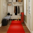 thumbnail image 1 of 31 in. Wide x Cut-to-Length – Non-Slip, All-Weather, Heavy-Duty Utility Runner Rug – Absorbent, Dirt-Trapping, Kid and Pet Safe for Entryways and High-Traffic Areas, Red, 1 of 9