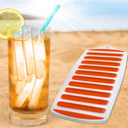 Extra Long Cylinder Ice Tray with Lid 12-inch Silicone Mold for Popsicles Jelly Dessert Freezer