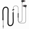 thumbnail image 1 of Extra Long Earbuds for TV & PC, with 12FT Spring Coiled Extension Cable, Volume Control & Mic, in-Ear Wired Headphones for 3.5mm Audio Output Devices, ChanGeek CGS06, 1 of 1