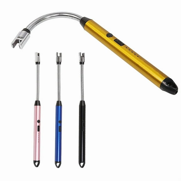 Extra Long Electric Lighter, USB Rechargeable Candle Lighter, Reusable Electric Lighter with Charger for Indoor and Outdoor, Camping Essential for Men and Women