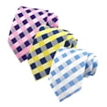 thumbnail image 1 of Classic Business Neckties for Men - Set of 3 Jacquard Woven Ties in Stripe & Check Designs, Sizes Include Regular and Extra Long for Big & Tall, 1 of 4