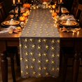 thumbnail image 1 of Extra Long Halloween Table Runner, Black Sheer Table Runner with Gold Print, Gothic Spider Web Table Decor for Halloween Party, Dining Table, Mantel, and Home Display, 1 of 6