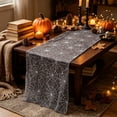 thumbnail image 1 of Extra Long Halloween Table Runner, Black Sheer Table Runner with Gold Print, Gothic Spider Web Table Decor for Halloween Party, Dining Table, Mantel, and Home Display, 1 of 6