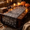 thumbnail image 1 of Extra Long Halloween Table Runner, Black Sheer Table Runner with Gold Print, Gothic Spider Web Table Decor for Halloween Party, Dining Table, Mantel, and Home Display, 1 of 6