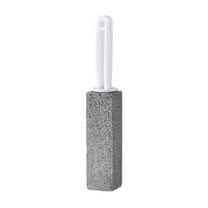 Extra-Long Handle Pumice Stone Toilet Bowl Cleaner Brush - Natural Volcanic Stone for Removing Hard Water Stains, Limescale, Calcium Deposits - 9.4 Inch Length for Toilets, Tiles, Pools, Grills