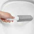 thumbnail image 1 of Extra Long Handle Pumice Stone Toilet Bowl Cleaner for Removing Stubborn Rings, Limescale & Hard Water Stains - Natural Volcanic Stone Brush for Bathroom, Pool, Tiles Grout Maintenance(A), 1 of 5