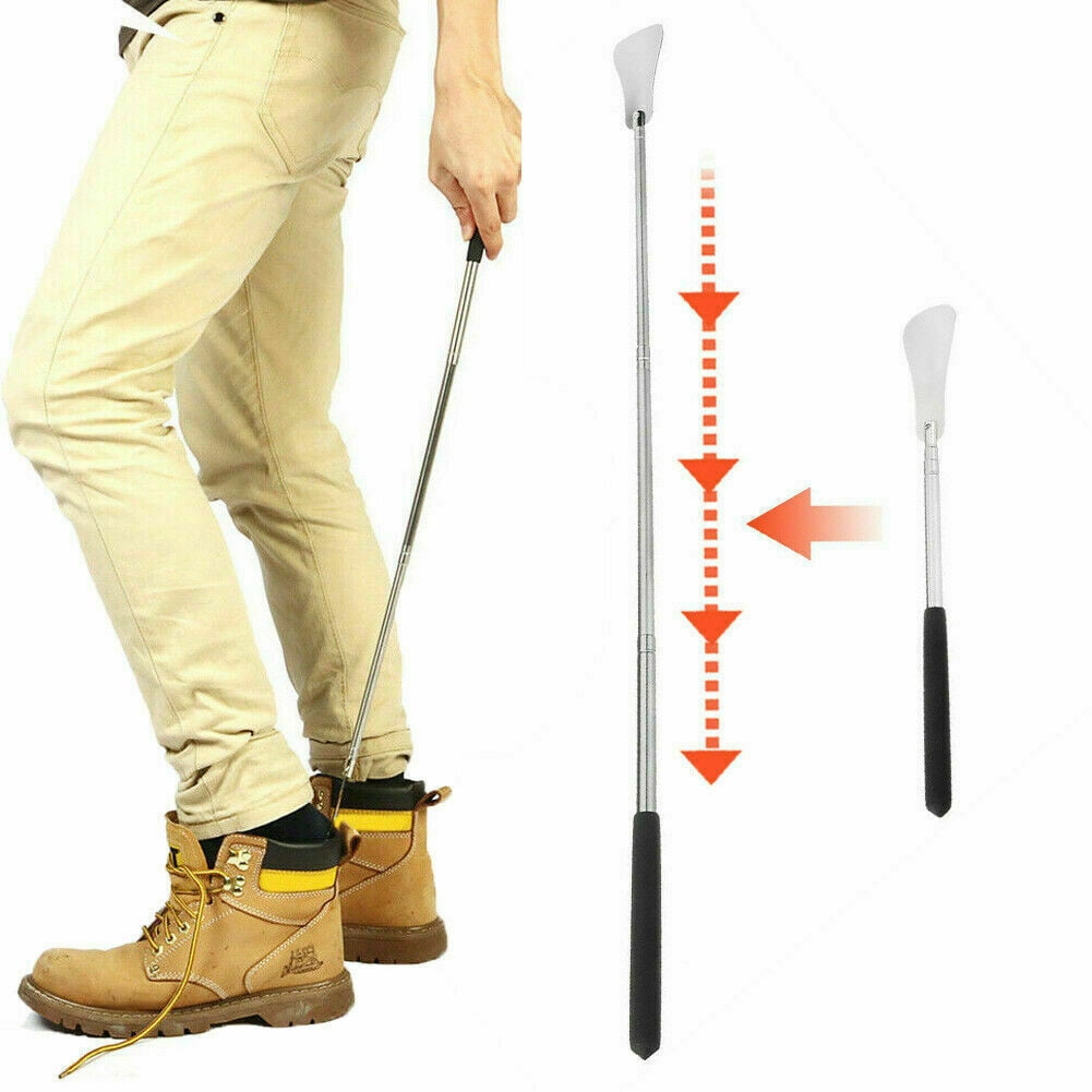 Extra Long Handle Shoe Horn Stainless Steel 25" Handled Metal Shoehorn