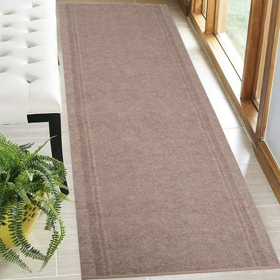 Extra-Long Heavy Duty Runner Rug Skid Resistant Backing Rug Runner Ridged Cut to Size Roll Runner Rugs - 10 Feet x 26 Inch