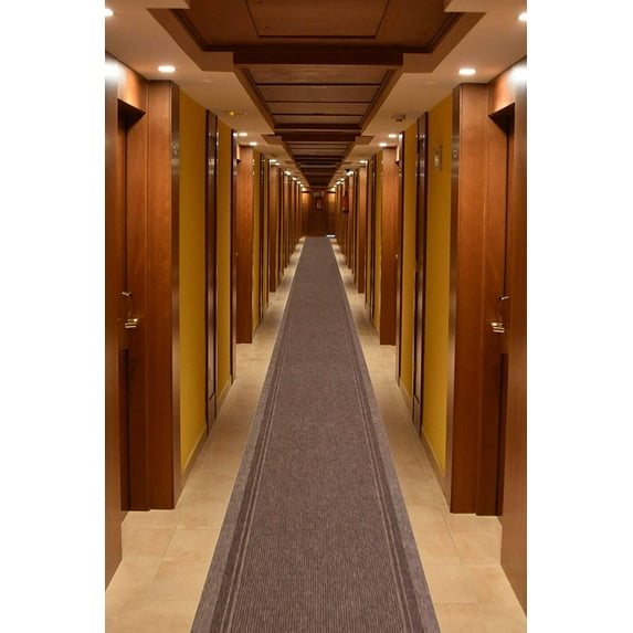 Extra-Long Heavy Duty Runner Rug Skid Resistant Backing Rug Runner Ridged Cut to Size Roll Runner Rugs - 26 Feet x 36 Inch