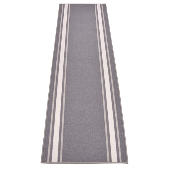 Extra-Long Low Pile Runner Rug Skid Resistant Backing Rug Runner Bordered Geometric Abstract Design Cut to Size Roll Runner Rugs - 2 Feet x 32 Inch