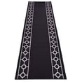 thumbnail image 1 of Extra-Long Low Pile Runner Rug Skid Resistant Backing Rug Runner Bordered Geometric Abstract Design Cut to Size Roll Runner Rugs - 26 Feet x 32 Inch, 1 of 9