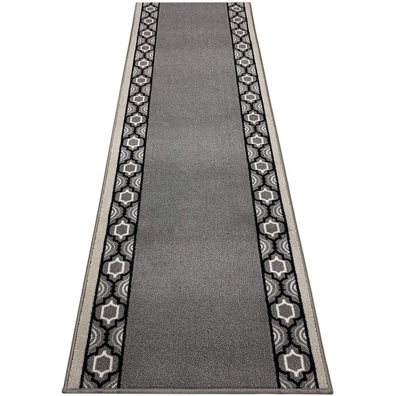 Extra-Long Low Pile Runner Rug Skid Resistant Backing Rug Runner Trellis Border Design Cut to Size Roll Runner Rugs - 10 Feet x 32 Inch