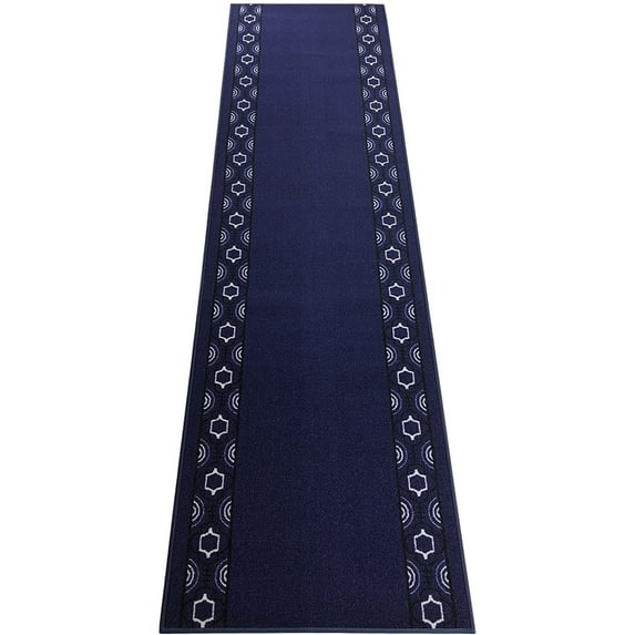 Extra-Long Low Pile Runner Rug Skid Resistant Backing Rug Runner Trellis Border Design Cut to Size Roll Runner Rugs - 12 Feet x 26 Inch