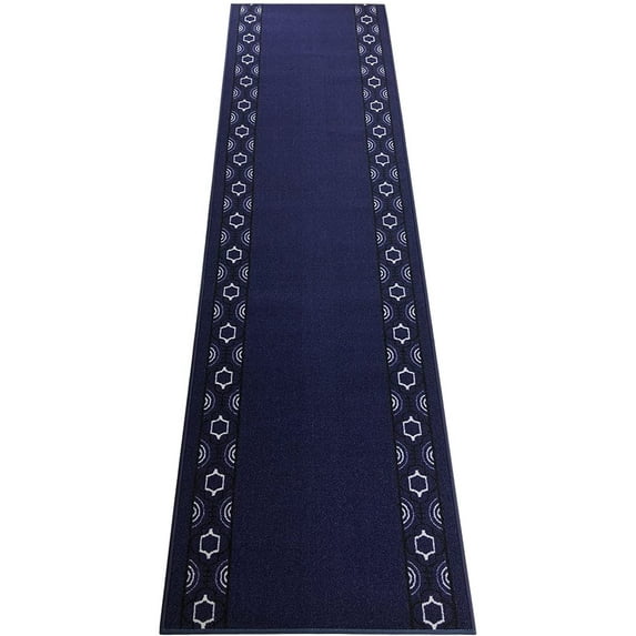 Extra-Long Low Pile Runner Rug Skid Resistant Backing Rug Runner Trellis Border Design Cut to Size Roll Runner Rugs - 16 Feet x 32 Inch