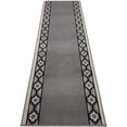 thumbnail image 1 of Extra-Long Low Pile Runner Rug Skid Resistant Backing Rug Runner Trellis Border Design Cut to Size Roll Runner Rugs - 9 Feet x 32 Inch, 1 of 9