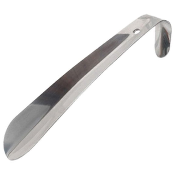 Extra Long Metal Shoe Horn, Ergonomic Boot Wearing Helper, Senior Friendly Shoe Spoon Tool, Lightweight Stainless Steel Horn for Easy Putting On Boots and Daily Footwear Without Bending,Silver