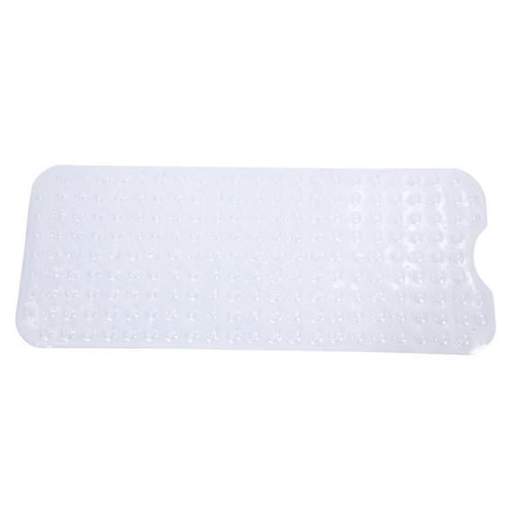 Extra Long Non-Slip Bath Mat for Tub, 39" x 15" Transparent Clear Bathroom Mat with Suction Cups and Drainage Holes