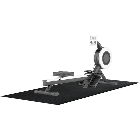 Extra Long Non-Slip Exercise Mat, Waterproof, Large Mat for Use Under Treadmill or Rowing Machine, Gym and Fitness Equipment, Dual Pad, Hard Floor,