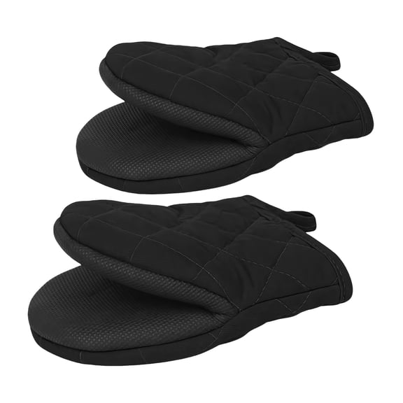 Extra Long Oven Mitts Heatproof Up To 260°C Double Layer Protections Cotton Lined For Baking Roasting